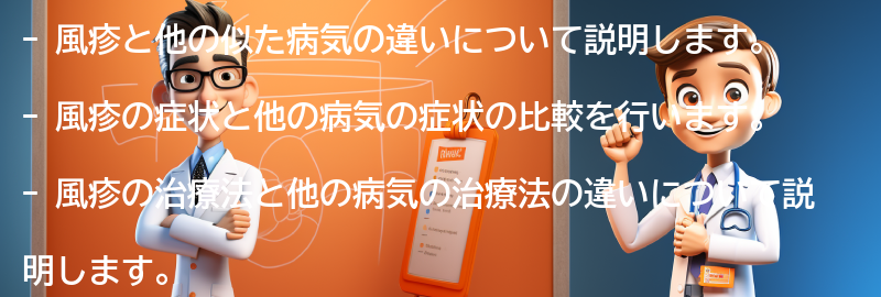 風疹と他の似た病気の違いとは？の要点まとめ