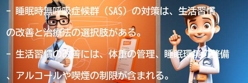 睡眠時無呼吸症候群を予防するための対策とは？の要点まとめ