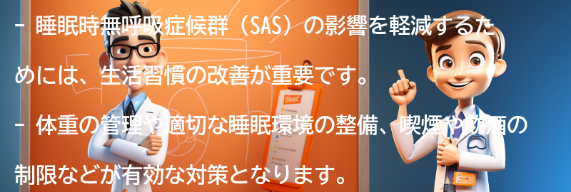 睡眠時無呼吸症候群の影響を軽減するための生活習慣の改善方法とは？の要点まとめ