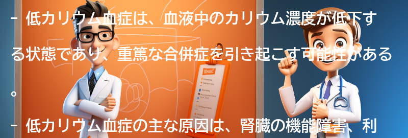 低カリウム血症の重要性と注意点の要点まとめ