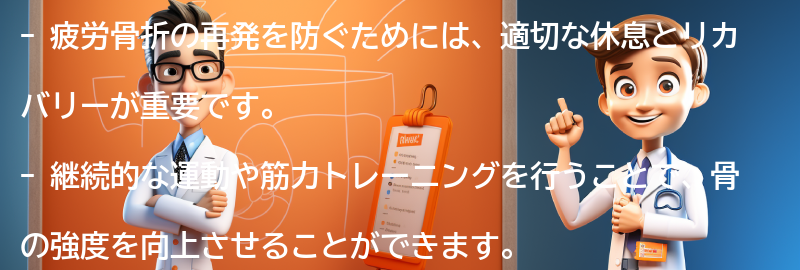 疲労骨折の再発を防ぐために注意すべきことは？の要点まとめ