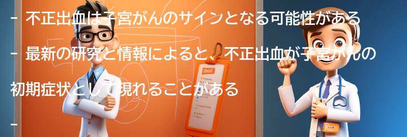 不正出血と子宮がんに関する最新の研究と情報の要点まとめ