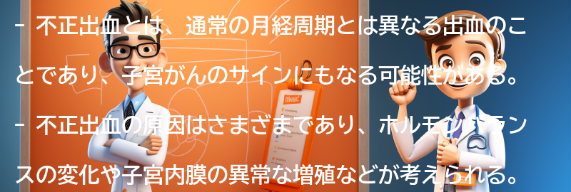 不正出血についてのよくある質問と回答の要点まとめ