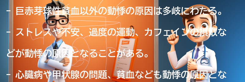 巨赤芽球性貧血以外の動悸の原因とは？の要点まとめ