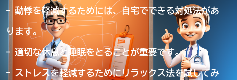 動悸を軽減するための自宅でできる対処法の要点まとめ