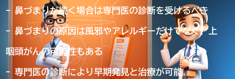 鼻づまりが続く場合には専門医の診断を受けるべきの要点まとめ