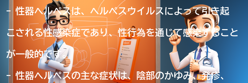 性器ヘルペスとは何ですか？の要点まとめ