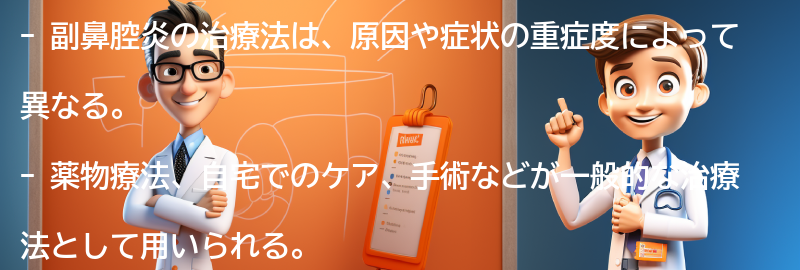 副鼻腔炎の治療法とは？の要点まとめ