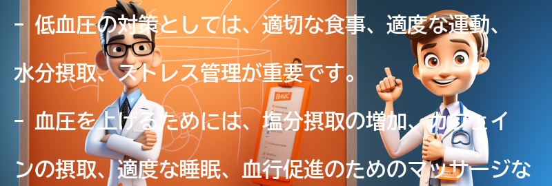 血圧を上げるための対策とは？の要点まとめ