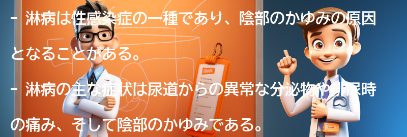 淋病の主な症状とは？の要点まとめ