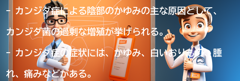 陰部のかゆみがカンジダ症の可能性がある場合の対処法の要点まとめ