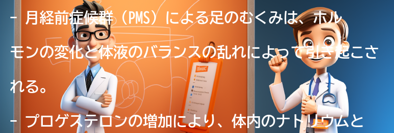 PMSによる足のむくみのメカニズムの要点まとめ