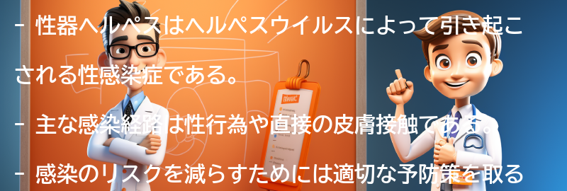 性器ヘルペスの原因と感染経路の要点まとめ