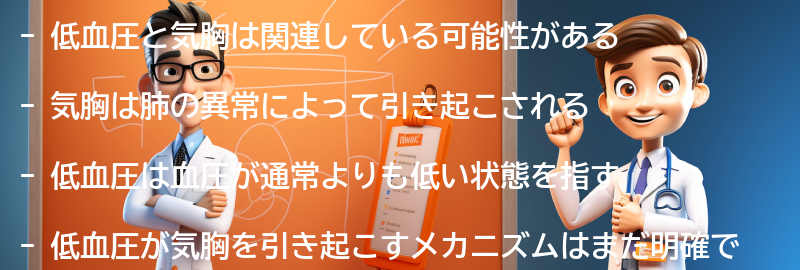 低血圧と気胸の関係についての要点まとめ