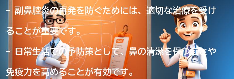 副鼻腔炎の再発を防ぐための注意点の要点まとめ