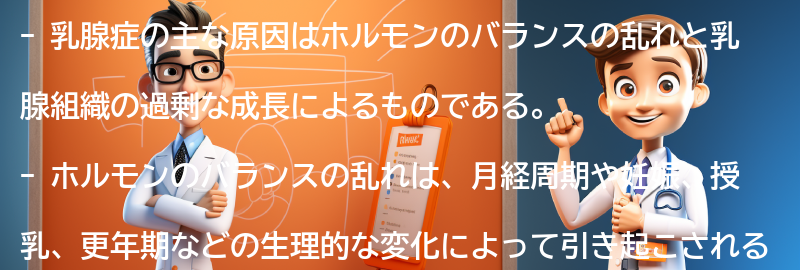 乳腺症の主な原因とは？の要点まとめ