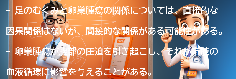 足のむくみと卵巣腫瘍の関係についての要点まとめ