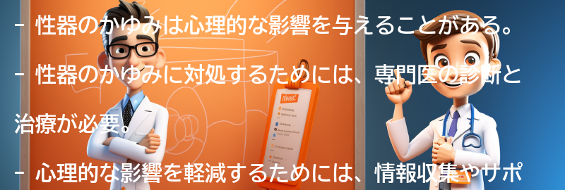 性器がかゆい場合の心理的な影響と対処法の要点まとめ