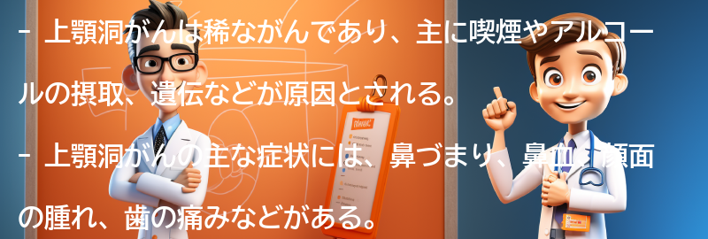 上顎洞がんの主な症状とは？の要点まとめ