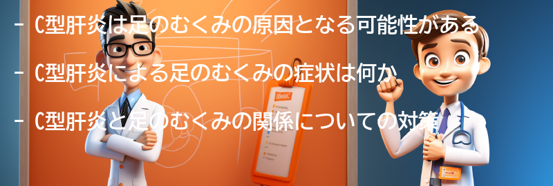 C型肝炎による足のむくみの症状とは？の要点まとめ