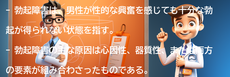 勃起障害とは何ですか？の要点まとめ