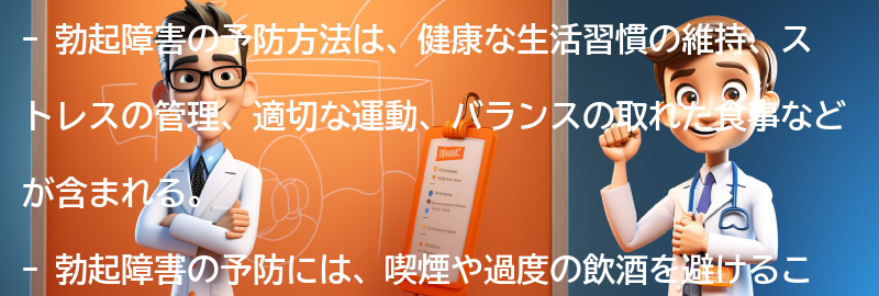 勃起障害の予防方法とは？の要点まとめ