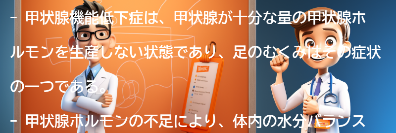 甲状腺機能低下症と足のむくみの関係性の要点まとめ