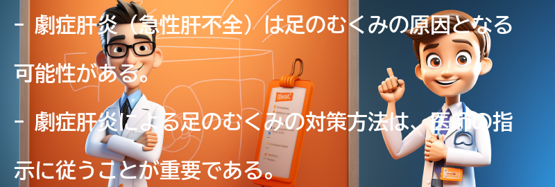 劇症肝炎による足のむくみの対策方法の要点まとめ