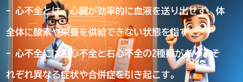 心不全と関連する合併症とその管理方法の要点まとめ