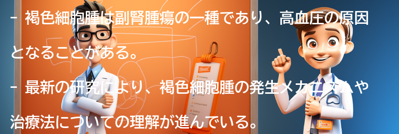 褐色細胞腫に関する最新の研究と治療法の進展の要点まとめ