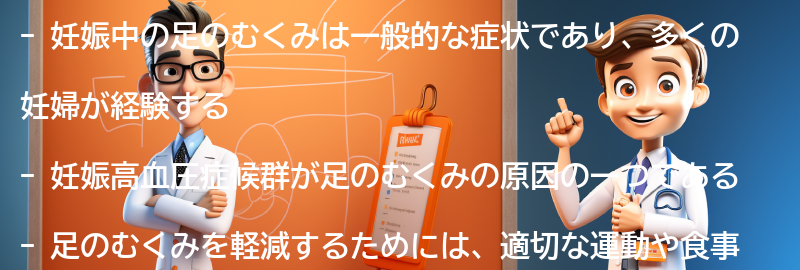 妊娠中の足のむくみに関するよくある質問と回答の要点まとめ