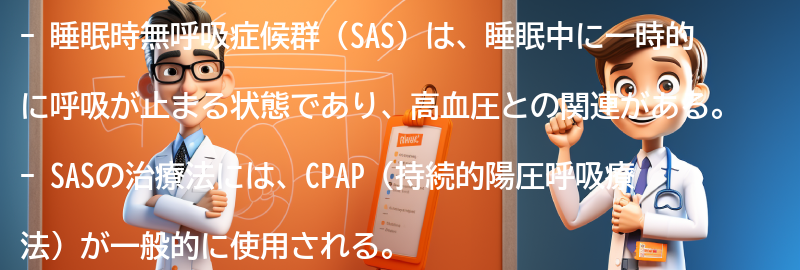 睡眠時無呼吸症候群の治療法と高血圧への影響の要点まとめ