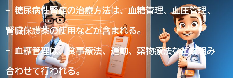 糖尿病性腎症の治療方法について知りたいですか？の要点まとめ