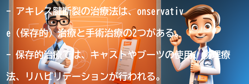 アキレス腱断裂の治療法とリハビリプロセスの要点まとめ