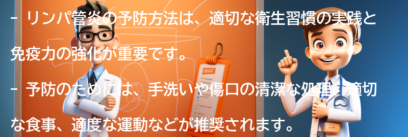 リンパ管炎の予防方法とは？の要点まとめ