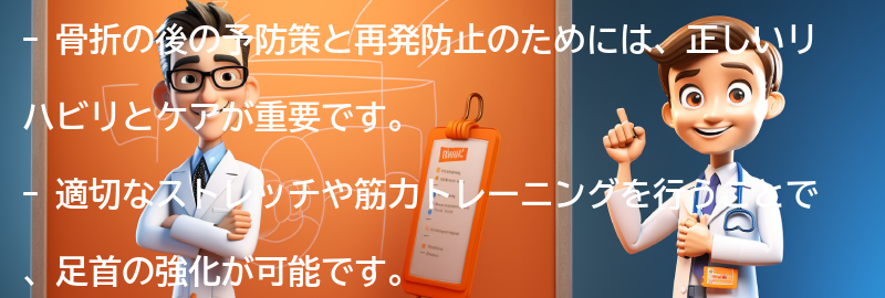 骨折の後の予防策と再発防止のためのケア方法の要点まとめ