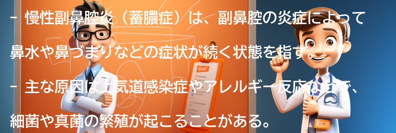 慢性副鼻腔炎（蓄膿症）とは何ですか？の要点まとめ