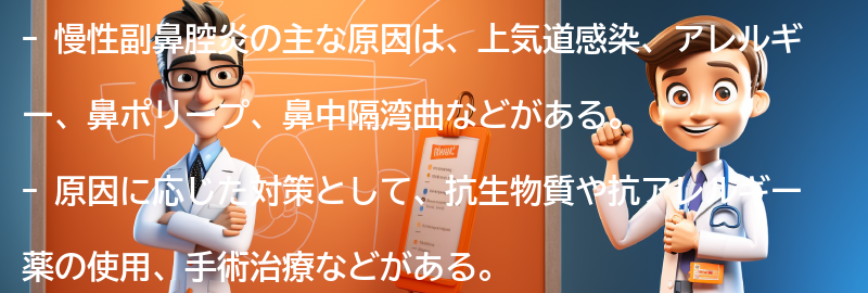 慢性副鼻腔炎の主な原因とは？の要点まとめ