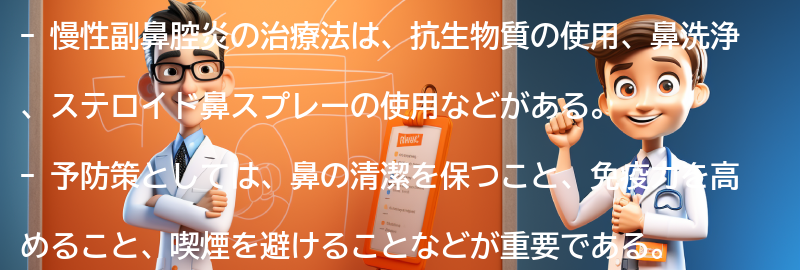 慢性副鼻腔炎の治療法と予防策の要点まとめ