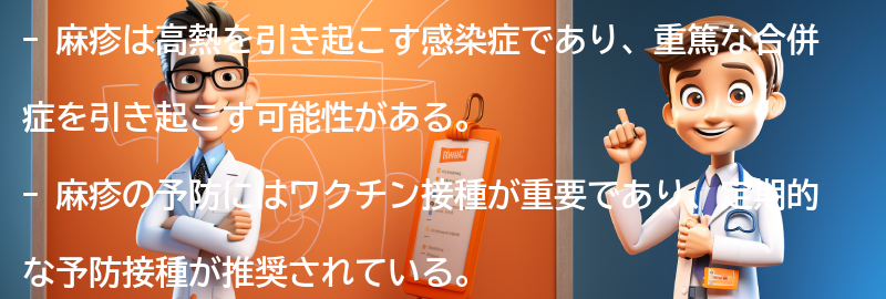 麻疹の予防とワクチン接種の重要性の要点まとめ