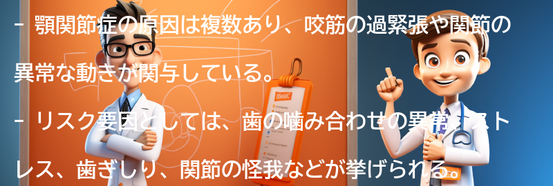 顎関節症の原因とリスク要因の要点まとめ