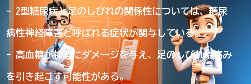 2型糖尿病と足のしびれの関係性の要点まとめ