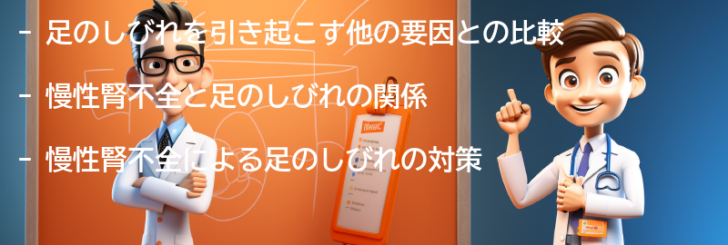 足のしびれを引き起こす他の要因との比較の要点まとめ