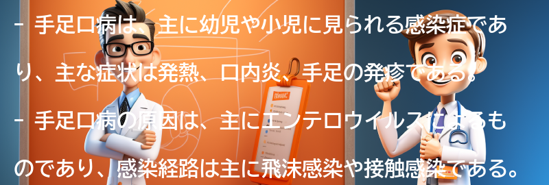 手足口病の主な症状の要点まとめ