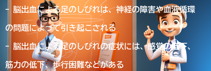 脳出血による足のしびれの症状と特徴の要点まとめ