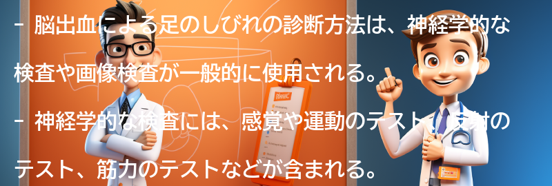 脳出血による足のしびれの診断方法の要点まとめ