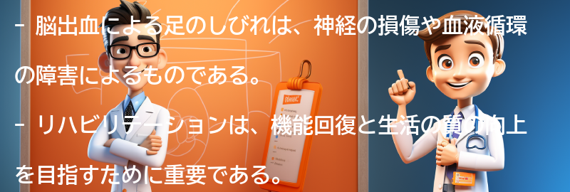 脳出血による足のしびれのリハビリテーション方法の要点まとめ