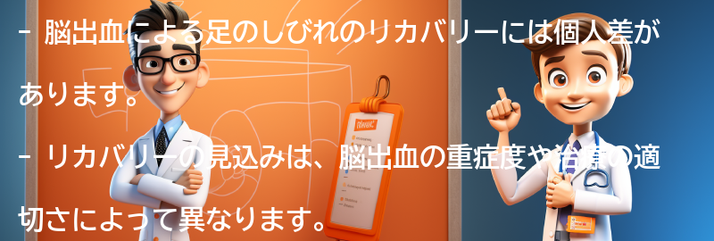 脳出血による足のしびれのリカバリーの見込みと注意点の要点まとめ