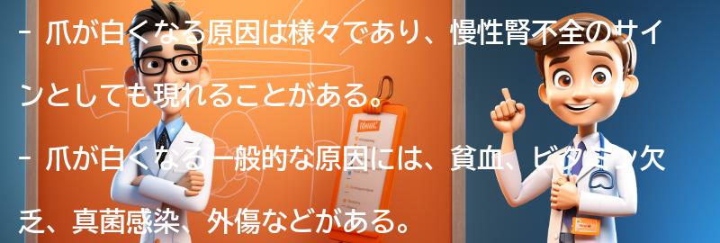 爪が白くなる原因とは？の要点まとめ