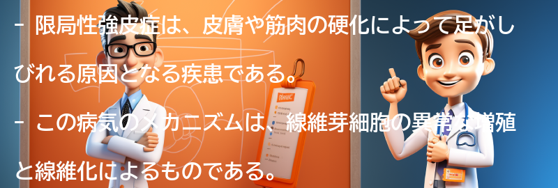 足がしびれる原因としての限局性強皮症のメカニズムの要点まとめ